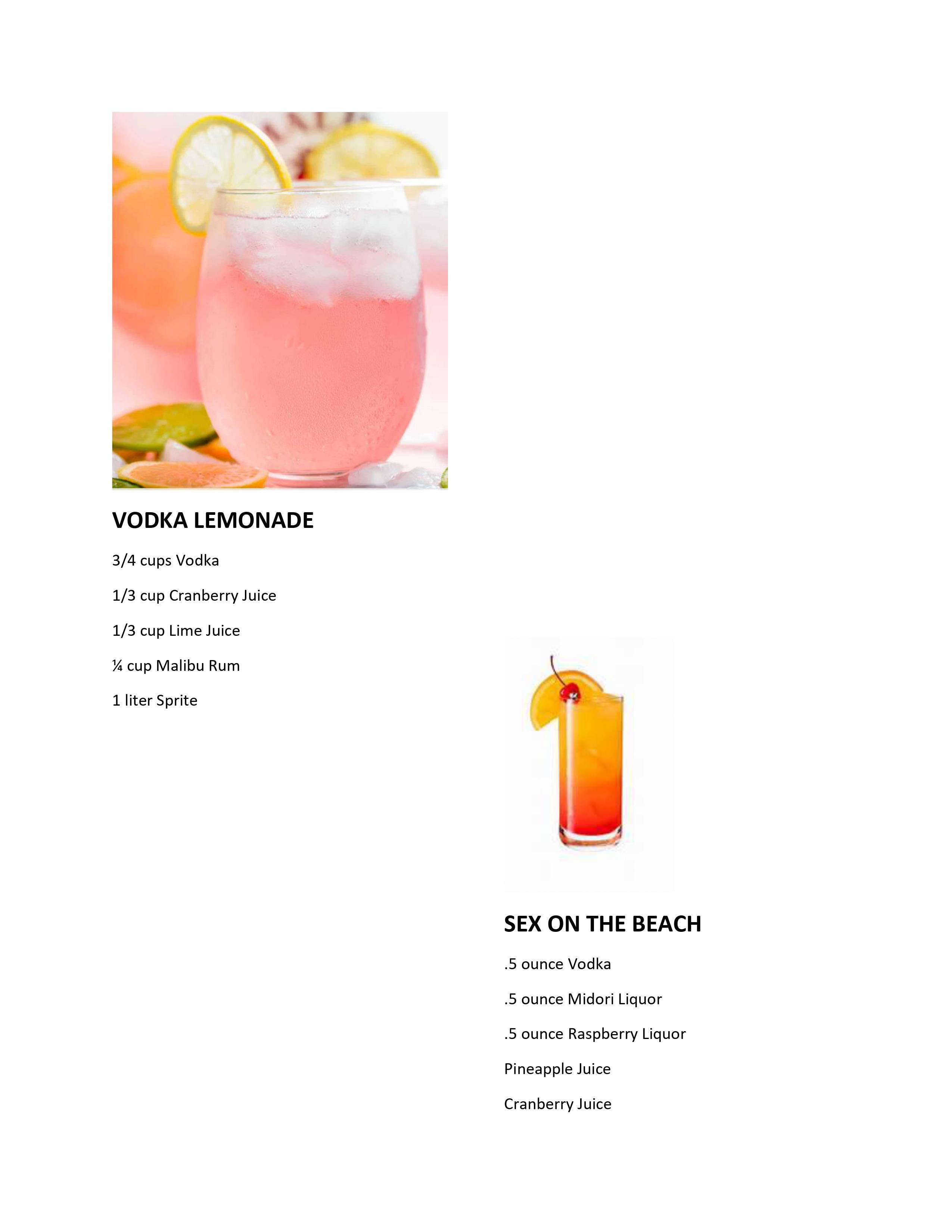North Carolina Bartender Drink Mixes