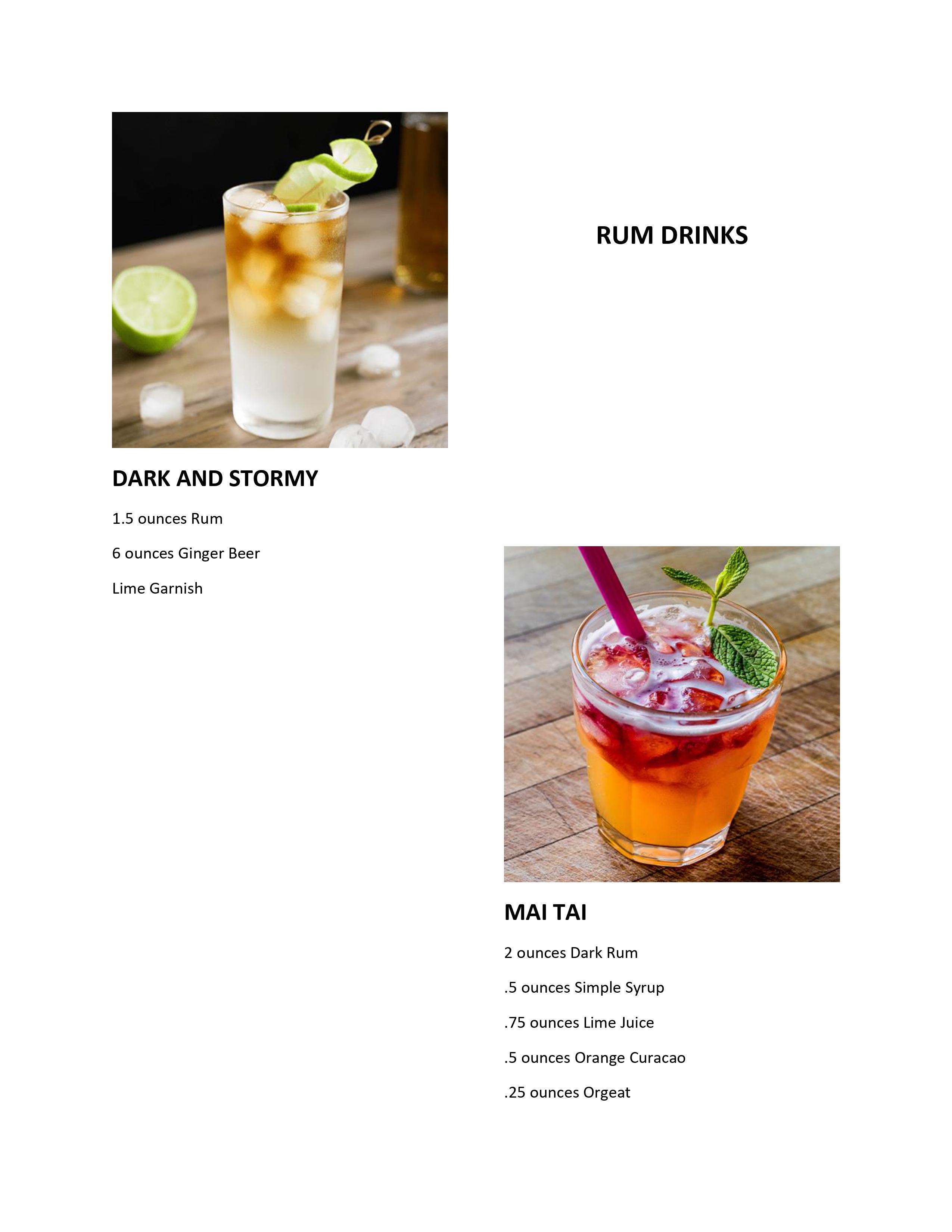 North Carolina Bartender Drink Mixes